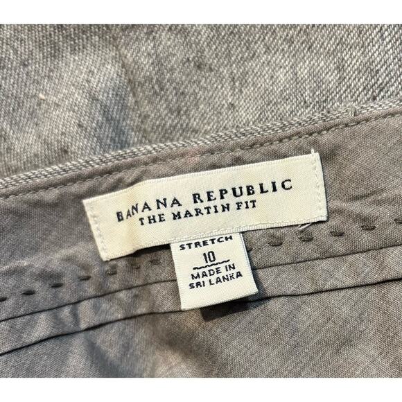 Banana Republic Women’s Dress Pants Sz 10 Gray Martin Fit Stretch Wool Lined - Picture 5 of 5